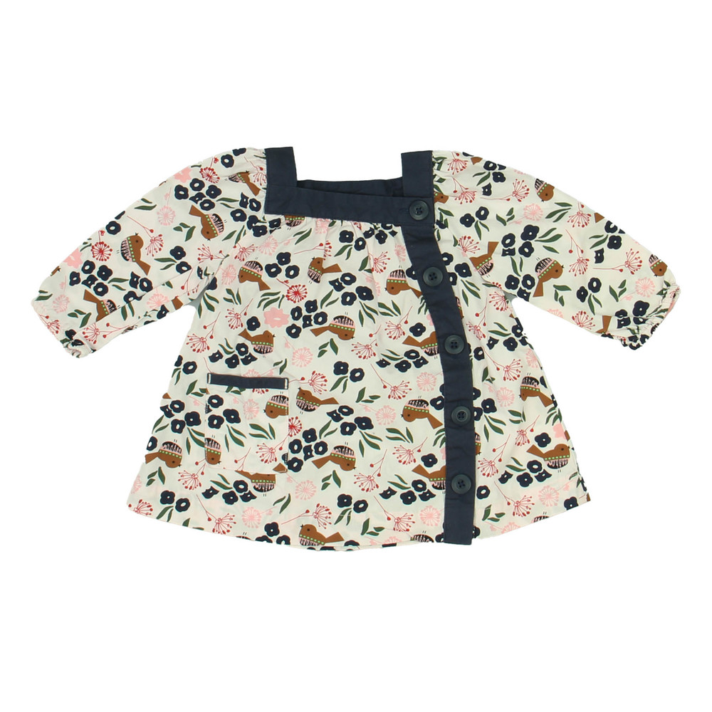 Hanna Andersson Girls Pink| Navy Dress size: 3-6 Months (60cm)
